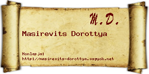 Masirevits Dorottya névjegykártya