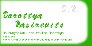 dorottya masirevits business card